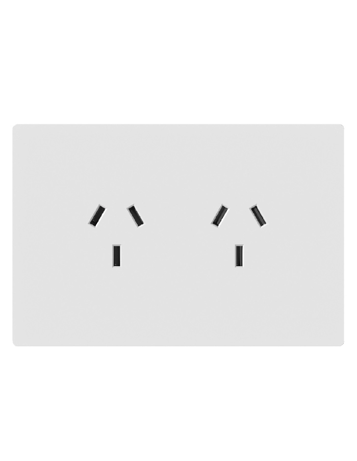 Llave de toma doble Macroled Milan blanco